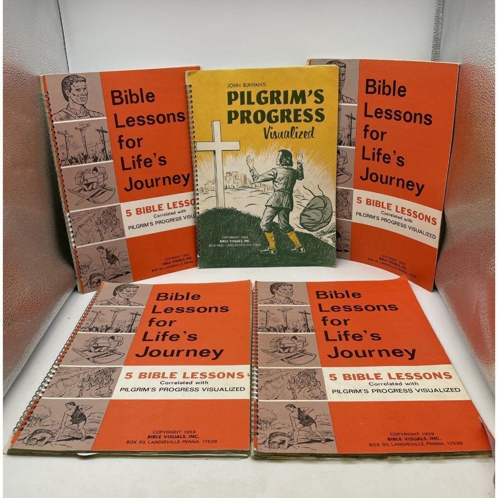 Vintage 1959 John Bunyans Pilgrims Progress Visualized Bible Visuals Lessons Lot